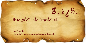 Buzgó Árpád névjegykártya
